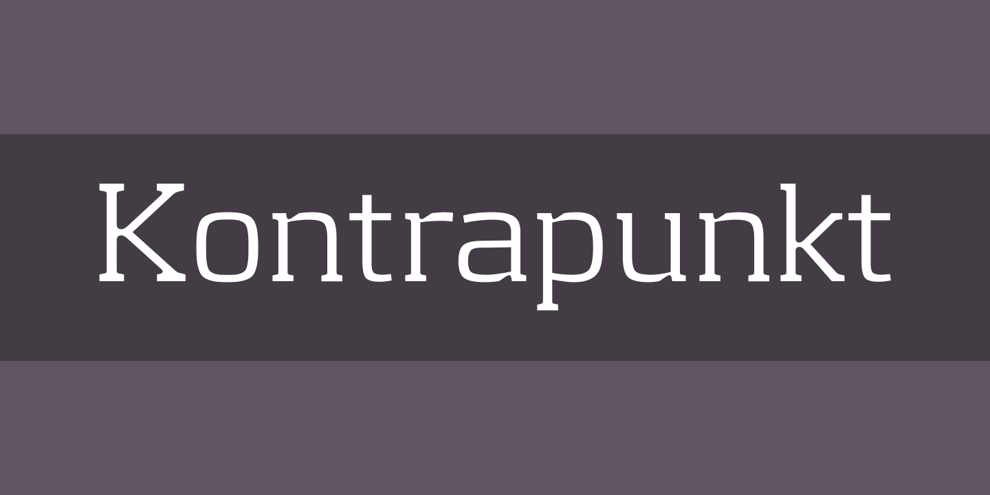 Kontrapunkt Font